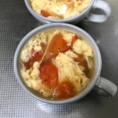 こんにちは♪
熱々トマトとふわふわ卵で美味しくて幸せ〜✨
今日もごちそうさまでした(*^▽^*)
